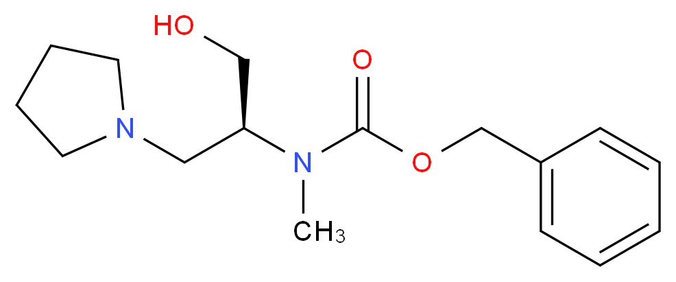 (S)-(1-HYDROXYMETHYL-2-PYRROLIDIN-1-YL-ETHYL)-METHYL-CARBAMIC ACID BENZYL ESTER_分子结构_CAS_675602-76-3)