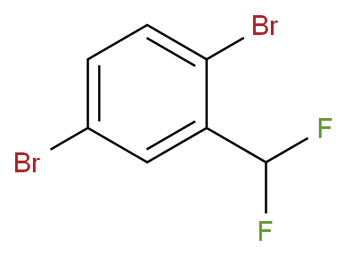 1,4-dibromo-2-(difluoromethyl)benzene_分子结构_CAS_1214383-36-4