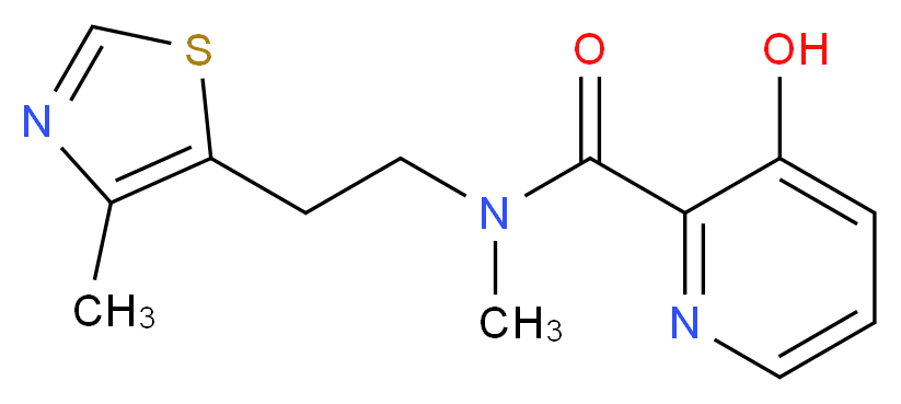 3-hydroxy-N-methyl-N-[2-(4-methyl-1,3-thiazol-5-yl)ethyl]-2-pyridinecarboxamide_分子结构_CAS_)