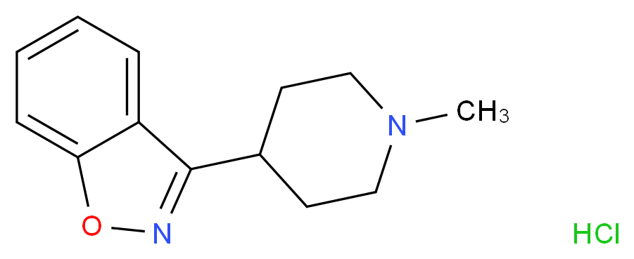 3-(1-methylpiperidin-4-yl)-1,2-benzoxazole hydrochloride_分子结构_CAS_84163-12-2