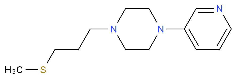 1-[3-(methylthio)propyl]-4-pyridin-3-ylpiperazine_分子结构_CAS_)