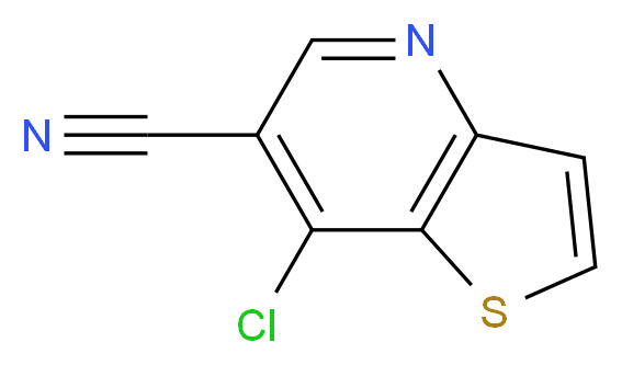 7-Chlorothieno[3,2-b]pyridine-6-carbonitrile_分子结构_CAS_700844-09-3)