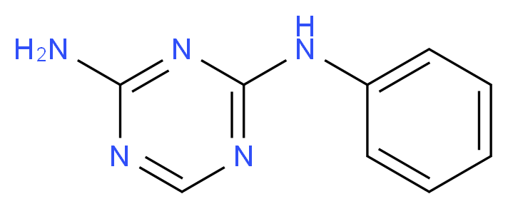2-N-phenyl-1,3,5-triazine-2,4-diamine_分子结构_CAS_537-17-7
