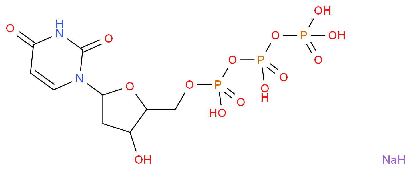 ({[({[5-(2,4-dioxo-1,2,3,4-tetrahydropyrimidin-1-yl)-3-hydroxyoxolan-2-yl]methoxy}(hydroxy)phosphoryl)oxy](hydroxy)phosphoryl}oxy)phosphonic acid sodium_分子结构_CAS_94736-09-1