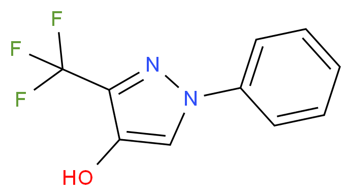 1-phenyl-3-(trifluoromethyl)-1H-pyrazol-4-ol_分子结构_CAS_119868-24-5