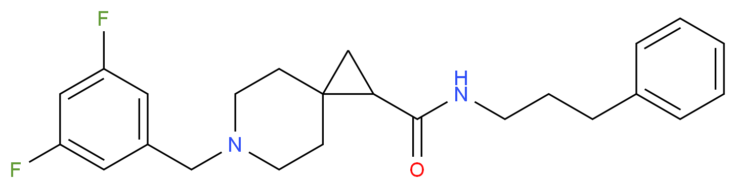 6-(3,5-difluorobenzyl)-N-(3-phenylpropyl)-6-azaspiro[2.5]octane-1-carboxamide_分子结构_CAS_)