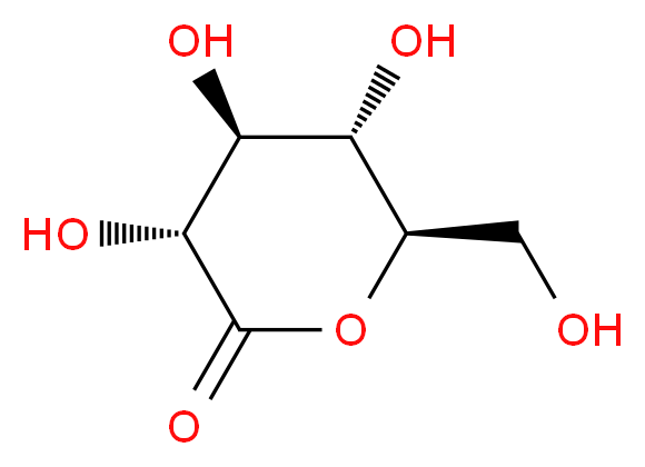 (3R,4S,5S,6R)-3,4,5-trihydroxy-6-(hydroxymethyl)oxan-2-one_分子结构_CAS_)