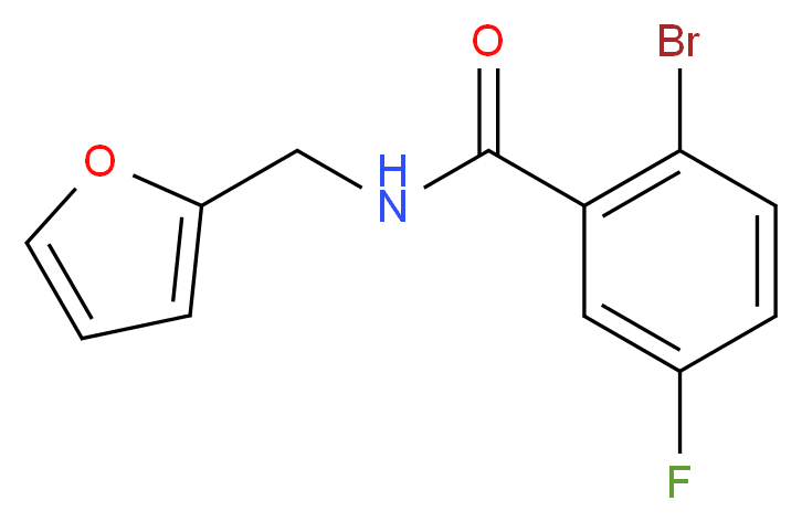 2-Bromo-5-fluoro-N-(fur-2-ylmethyl)benzamide_分子结构_CAS_923722-86-5)