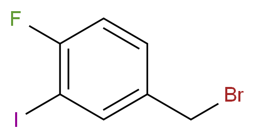 4-(bromomethyl)-1-fluoro-2-iodobenzene_分子结构_CAS_260050-97-3