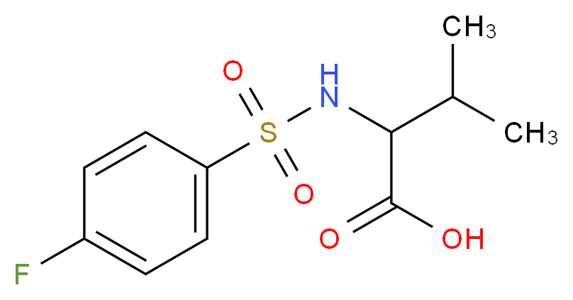 2-{[(4-Fluorophenyl)sulfonyl]amino}-3-methylbutanoic acid_分子结构_CAS_250714-79-5)