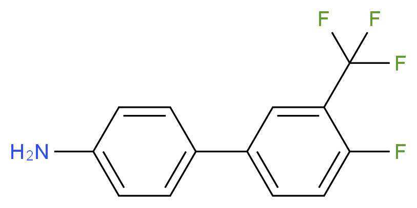 4-[4-fluoro-3-(trifluoromethyl)phenyl]aniline_分子结构_CAS_942474-96-6