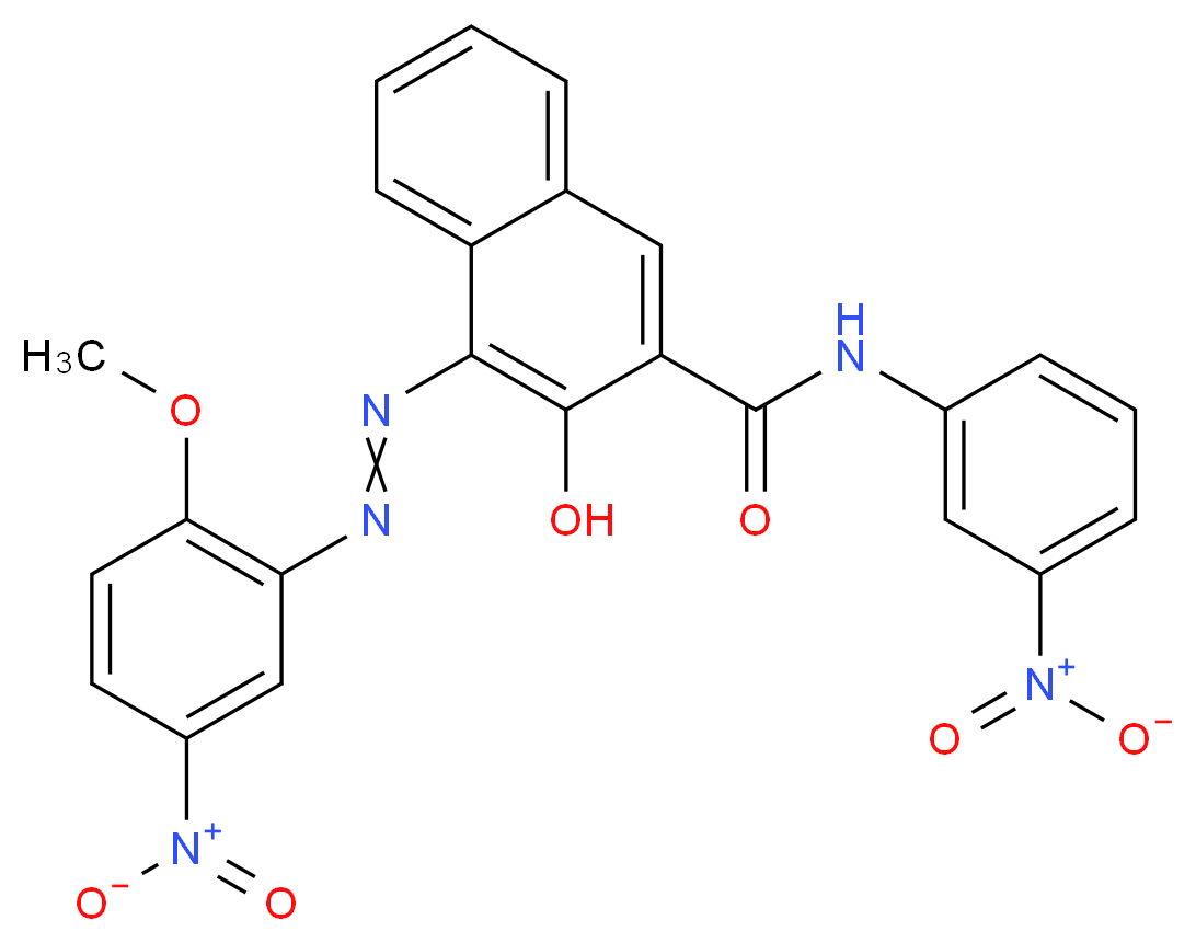 3-hydroxy-4-((2-methoxy-5-nitrophenyl)azo)-n-(3-nitrophenyl)Naphthalene-2-carboxamide_分子结构_CAS_6471-49-4)