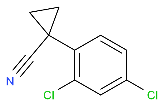 1-(2,4-dichlorophenyl)cyclopropane-1-carbonitrile_分子结构_CAS_71463-55-3