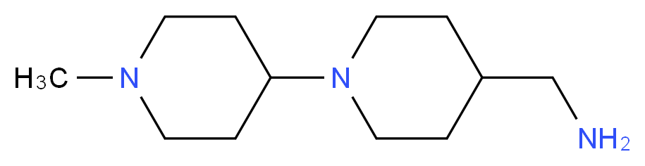 [1-(1-methylpiperidin-4-yl)piperidin-4-yl]methanamine_分子结构_CAS_883533-01-5