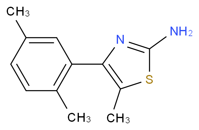 4-(2,5-Dimethylphenyl)-5-methyl-1,3-thiazol-2-amine_分子结构_CAS_)