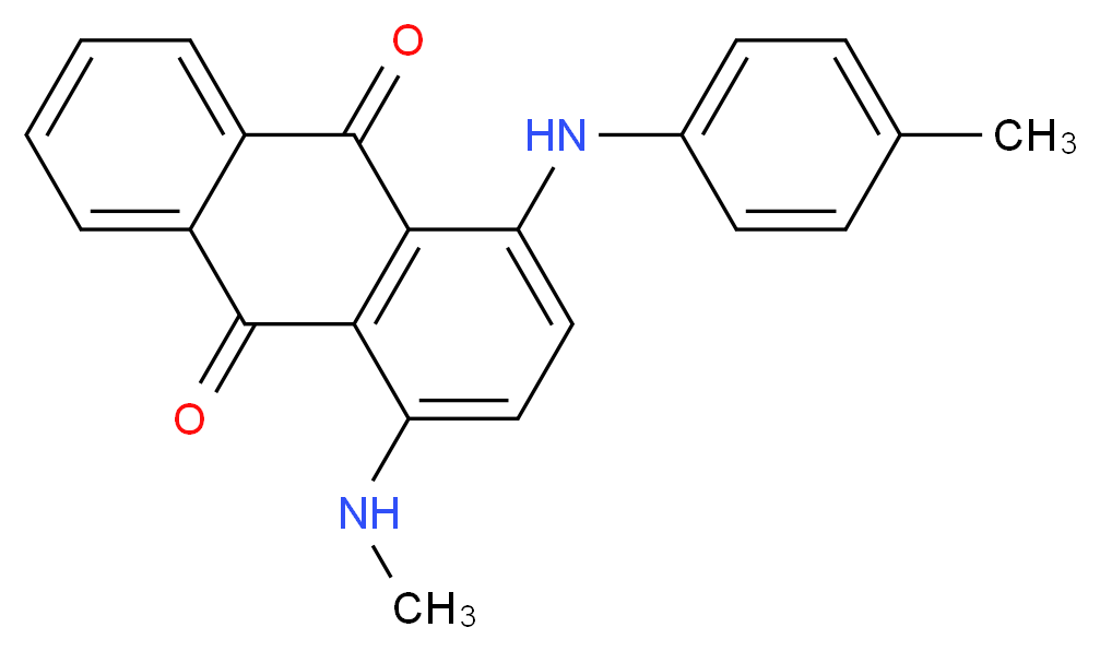 1-(methylamino)-4-[(4-methylphenyl)amino]-9,10-dihydroanthracene-9,10-dione_分子结构_CAS_128-85-8