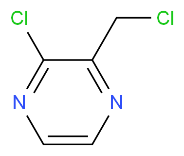 2-Chloro-3-(chloromethyl)pyrazine_分子结构_CAS_45660-95-5)