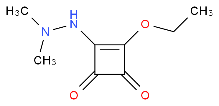 3-(2,2-dimethylhydrazin-1-yl)-4-ethoxycyclobut-3-ene-1,2-dione_分子结构_CAS_31525-22-1