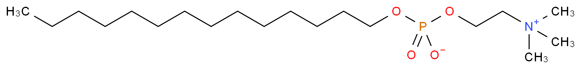 tetradecyl 2-(trimethylazaniumyl)ethyl phosphate_分子结构_CAS_77733-28-9