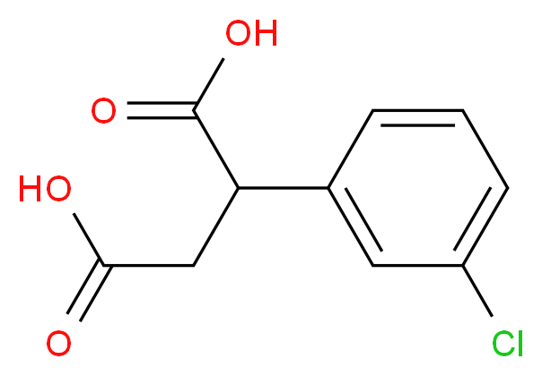 2-(3-chlorophenyl)butanedioic acid_分子结构_CAS_66041-28-9