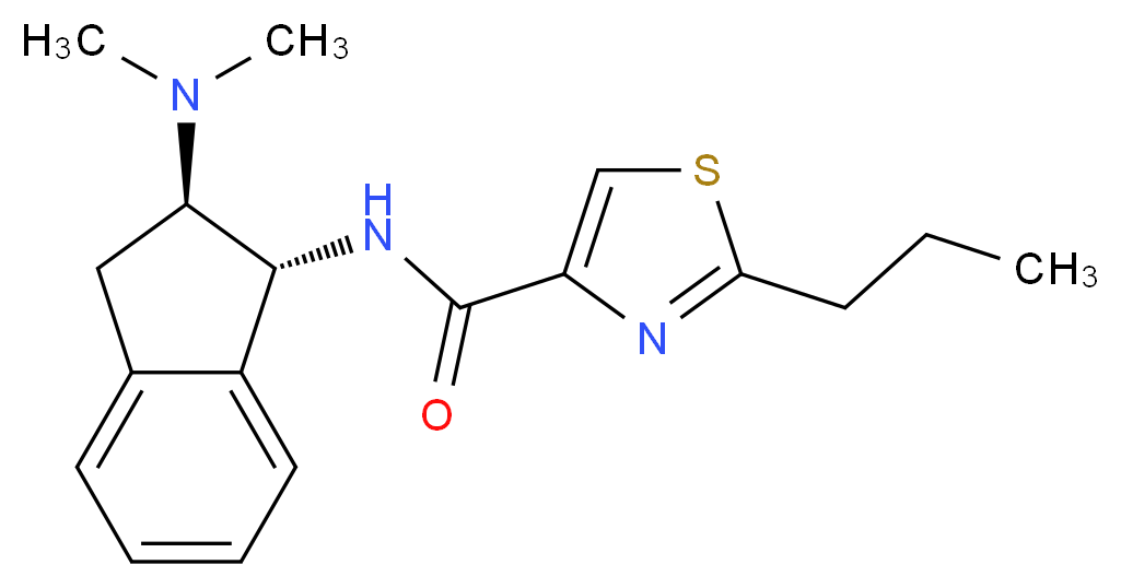 N-[(1R,2R)-2-(dimethylamino)-2,3-dihydro-1H-inden-1-yl]-2-propyl-1,3-thiazole-4-carboxamide_分子结构_CAS_)