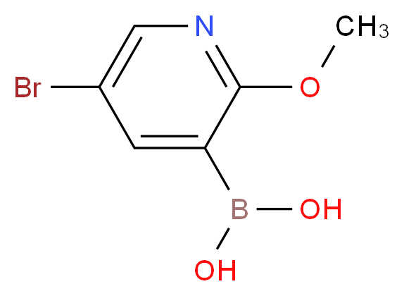 5-BROMO-2-METHOXYPYRIDINE-3-BORONIC ACID_分子结构_CAS_850864-59-4)
