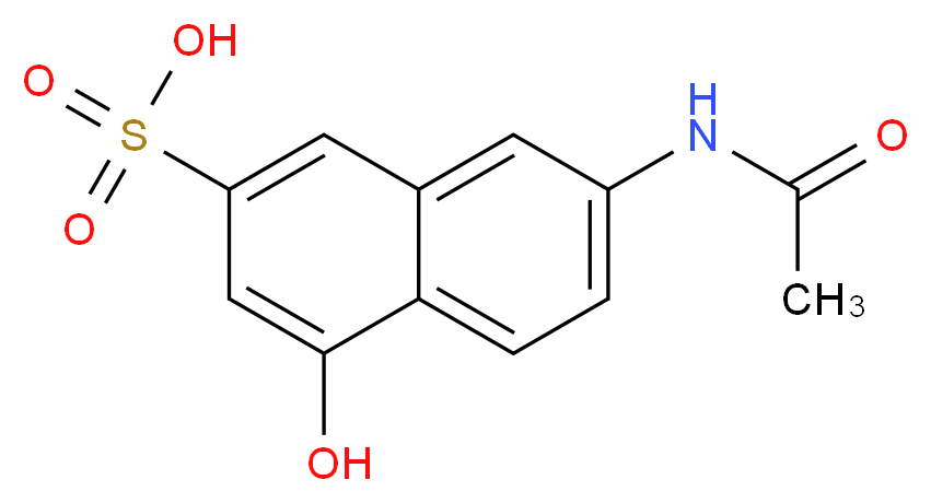 7-(acetylamino)-4-hydroxy-2-Naphthalenesulfonic acid_分子结构_CAS_6334-97-0)