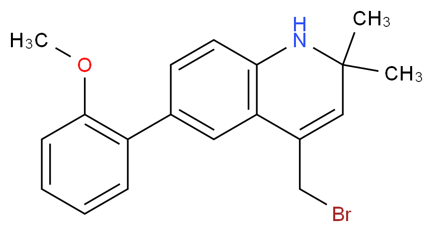 4-(bromomethyl)-6-(2-methoxyphenyl)-2,2-dimethyl-1,2-dihydroquinoline_分子结构_CAS_666726-33-6)