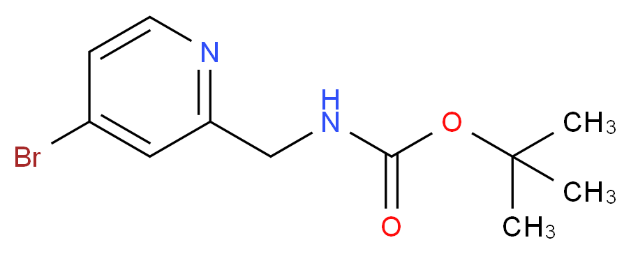 tert-butyl N-[(4-bromopyridin-2-yl)methyl]carbamate_分子结构_CAS_1060813-12-8