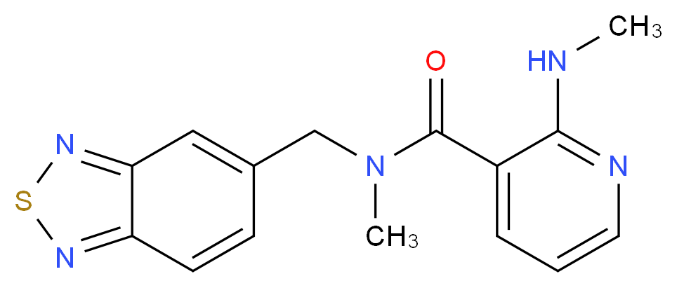 N-(2,1,3-benzothiadiazol-5-ylmethyl)-N-methyl-2-(methylamino)nicotinamide_分子结构_CAS_)