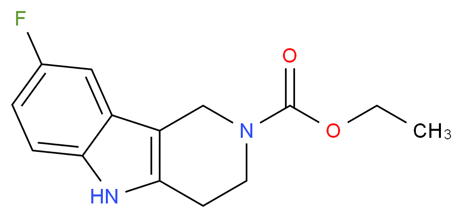 ethyl 8-fluoro-1,3,4,5-tetrahydro-2H-pyrido[4,3-b]indole-2-carboxylate_分子结构_CAS_58038-66-7)