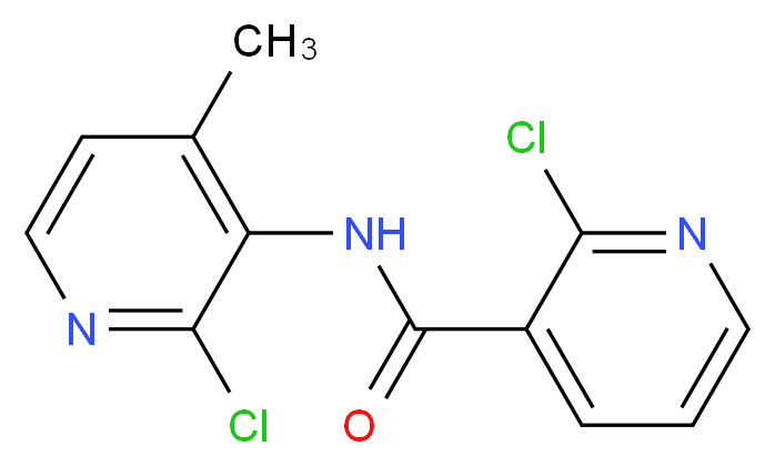 2-Chloro-N-(2-chloro-4-methylpyridin-3-yl)nicotinamide_分子结构_CAS_133627-46-0)