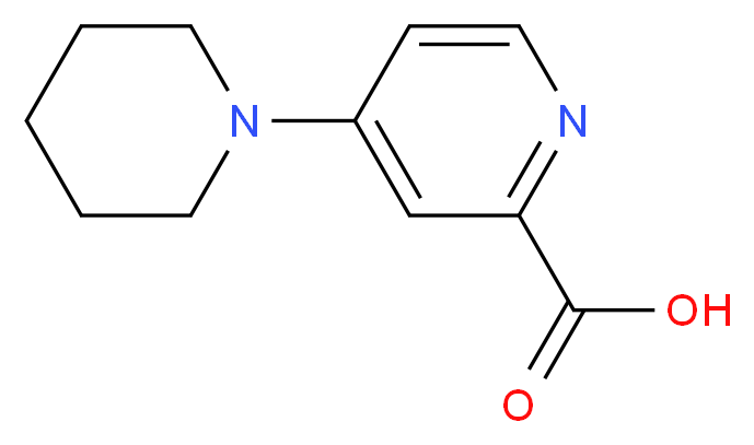 4-Piperidin-1-ylpyridine-2-carboxylic acid 97%_分子结构_CAS_)