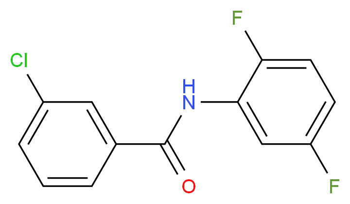 3-Chloro-N-(2,5-difluorophenyl)benzamide_分子结构_CAS_881598-34-1)