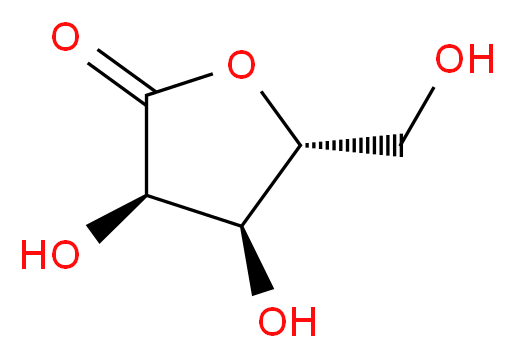 D-(+)-核糖酸-γ-内酯_分子结构_CAS_5336-08-3)