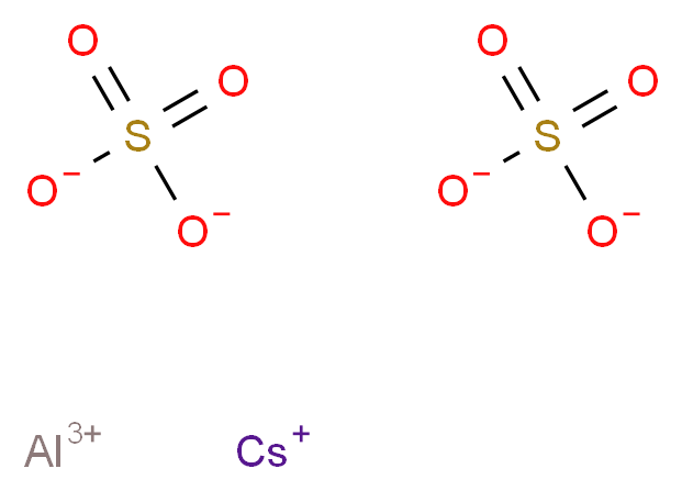 aluminium(3+) ion caesium(1+) ion disulfate_分子结构_CAS_7784-17-0