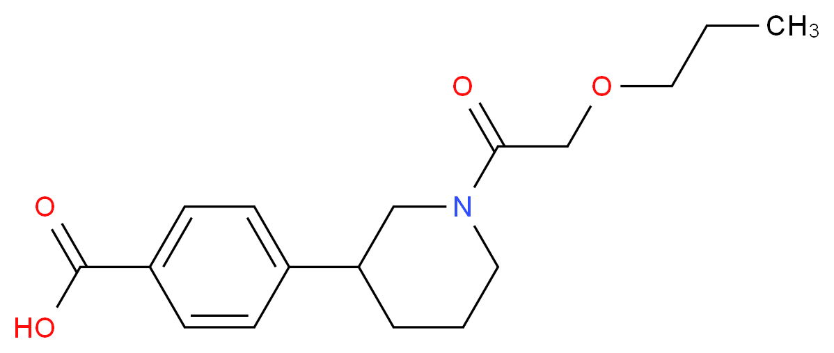 4-[1-(propoxyacetyl)piperidin-3-yl]benzoic acid_分子结构_CAS_)