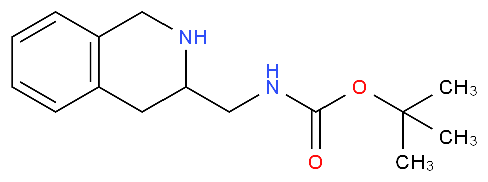 tert-butyl N-[(1,2,3,4-tetrahydroisoquinolin-3-yl)methyl]carbamate_分子结构_CAS_885273-85-8