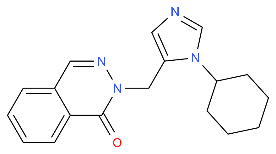 2-[(1-cyclohexyl-1H-imidazol-5-yl)methyl]phthalazin-1(2H)-one_分子结构_CAS_)