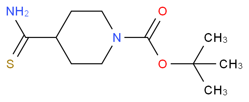 1-tert-Butoxycarbonylpiperidine-4-carbothioamide_分子结构_CAS_214834-18-1)