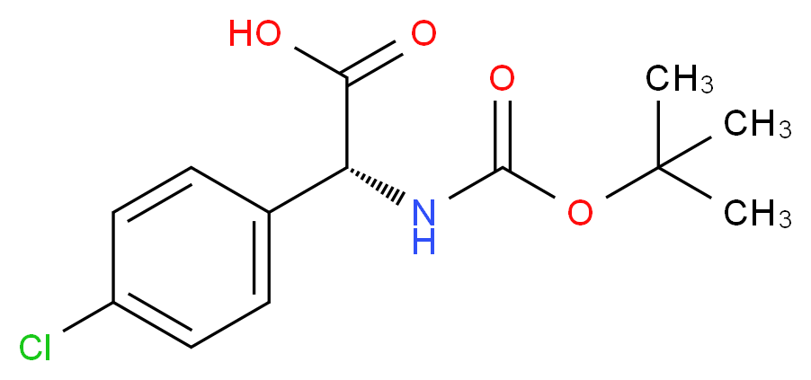 (R)-tert-Butoxycarbonylamino-(4-chloro-phenyl)-acetic acid_分子结构_CAS_53994-85-7)