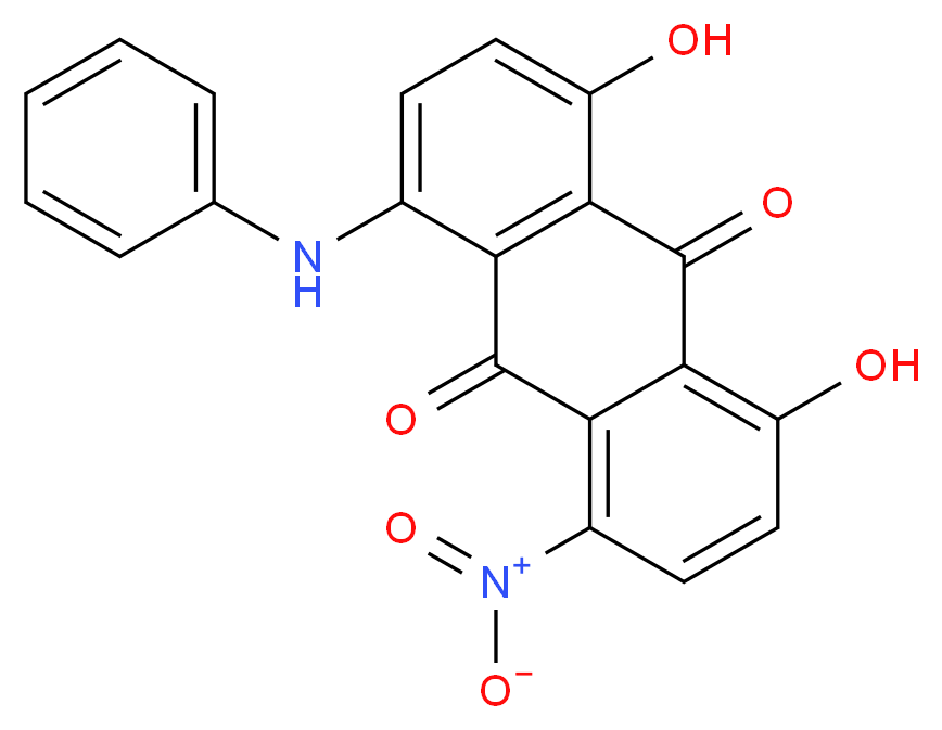 1,8-dihydroxy-4-nitro-5-(phenylamino)-9,10-dihydroanthracene-9,10-dione_分子结构_CAS_20241-76-3
