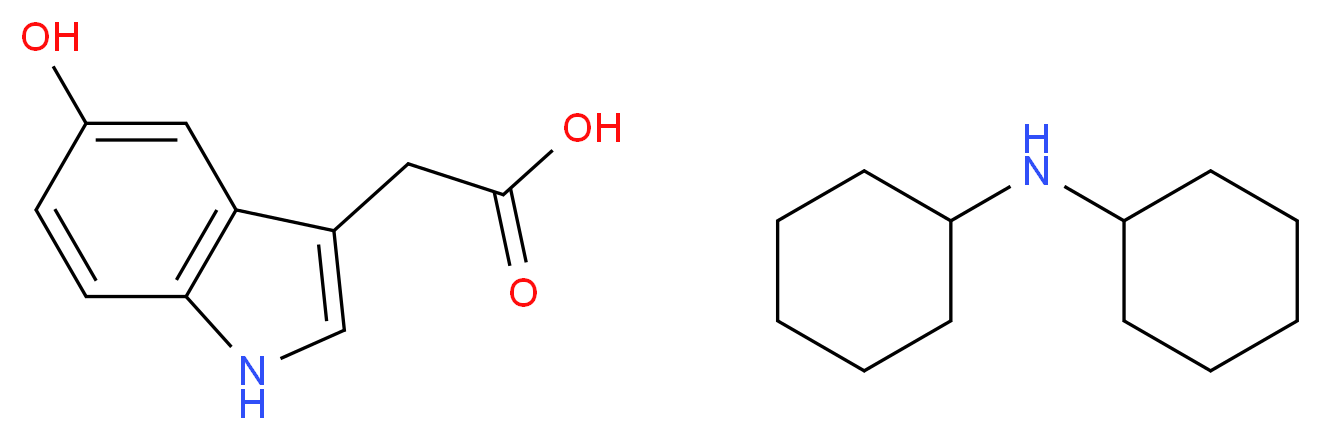 5-Hydroxyindole-3-acetic acid (dicyclohexylammonium) salt_分子结构_CAS_66866-39-5)