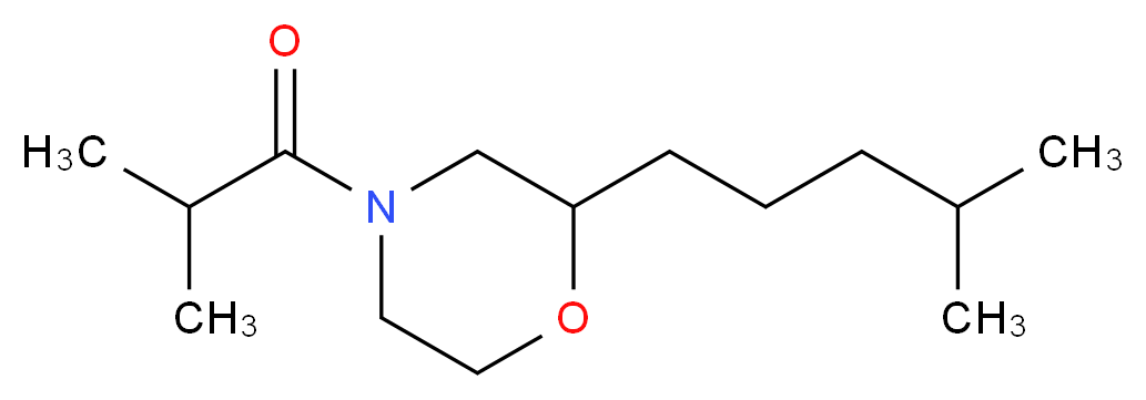 4-isobutyryl-2-(4-methylpentyl)morpholine_分子结构_CAS_)