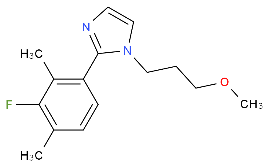 2-(3-fluoro-2,4-dimethylphenyl)-1-(3-methoxypropyl)-1H-imidazole_分子结构_CAS_)