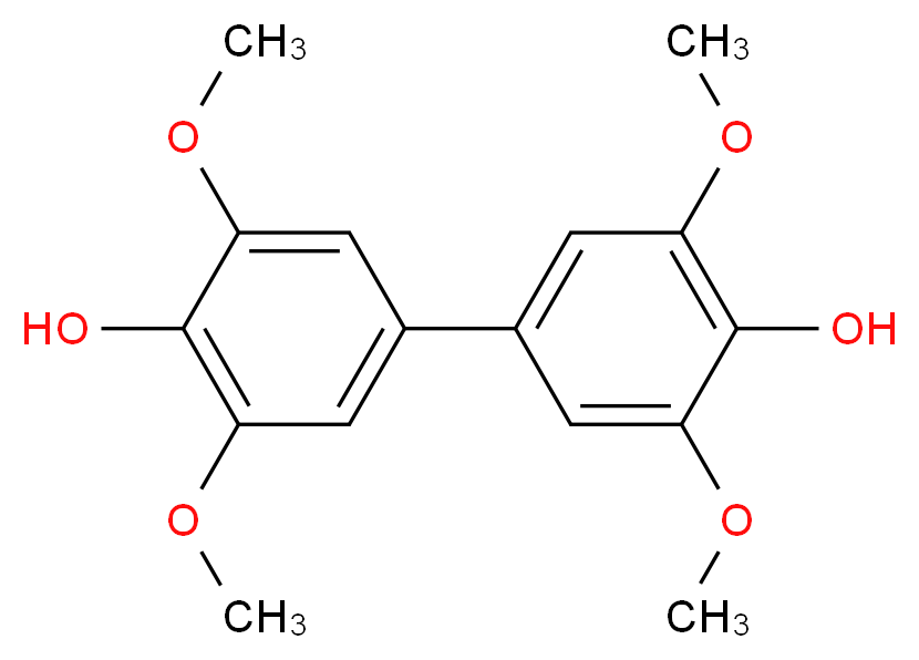 4-(4-hydroxy-3,5-dimethoxyphenyl)-2,6-dimethoxyphenol_分子结构_CAS_612-69-1