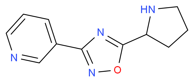 3-[5-(pyrrolidin-2-yl)-1,2,4-oxadiazol-3-yl]pyridine_分子结构_CAS_915924-48-0