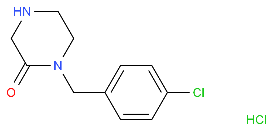 1-(4-Chlorobenzyl)piperazin-2-one hydrochloride_分子结构_CAS_)