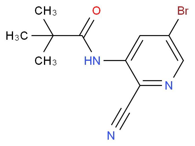 N-(5-Bromo-2-cyanopyridin-3-yl)pivalamide_分子结构_CAS_)