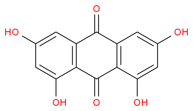 1,3,6,8-tetrahydroxy-9,10-dihydroanthracene-9,10-dione_分子结构_CAS_518-82-1